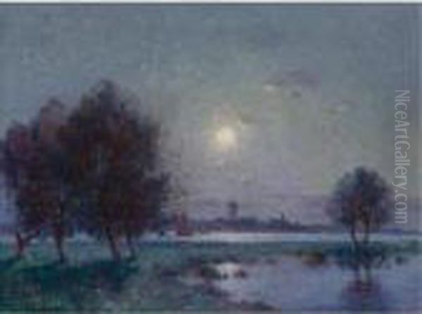Bord De Loire Au Clair De Lune - view 1