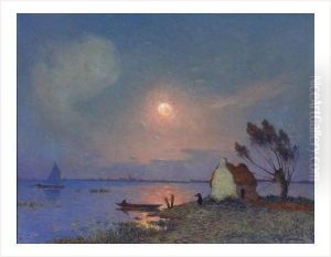 Vue De Briere Au Clair De Lune by Ferdinand Loyen Du Puigaudeau