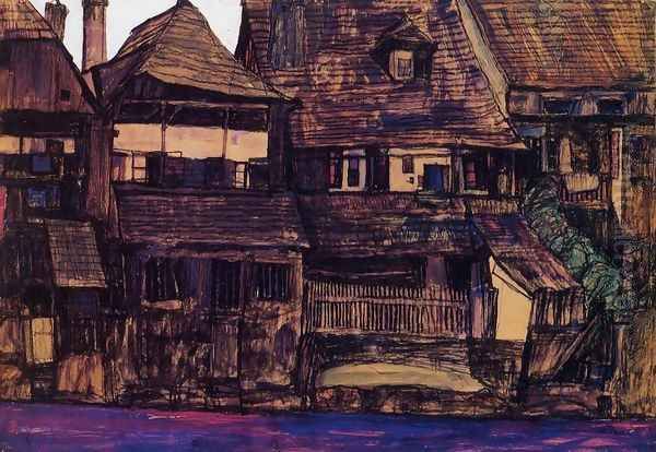 Houses On The Moldau Krumau - view 1
