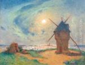 " Moulin Au Clair De Lune Devant Le Croisic " " Moulin Au Clair De Lune Devant Le Croisic "