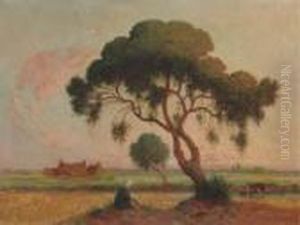 Bretonne Assise Sous Le Grand Arbre by Ferdinand Loyen Du Puigaudeau