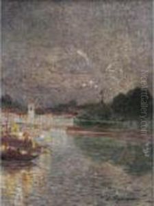 Feu D'artifice Et Fete Foraine by Ferdinand Loyen Du Puigaudeau