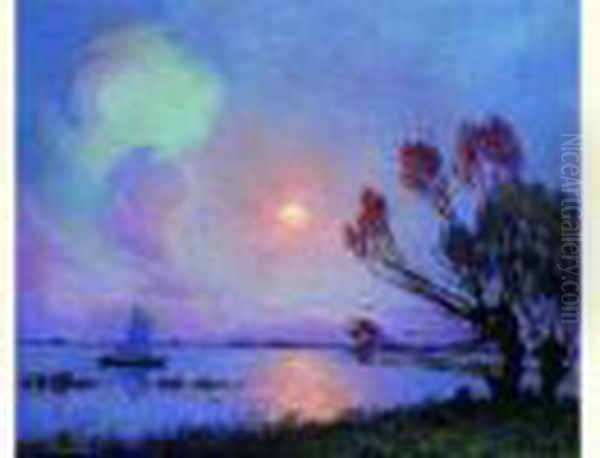 Paysage De Briere Au Clair De Lune - view 1