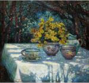 Table Au Bouquet Jaune Table Au Bouquet Jaune