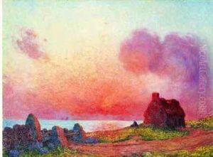 < Coucher De Soleil Sur La Cote >. by Ferdinand Loyen Du Puigaudeau