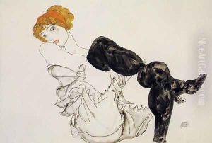 Woman In Black Stockings