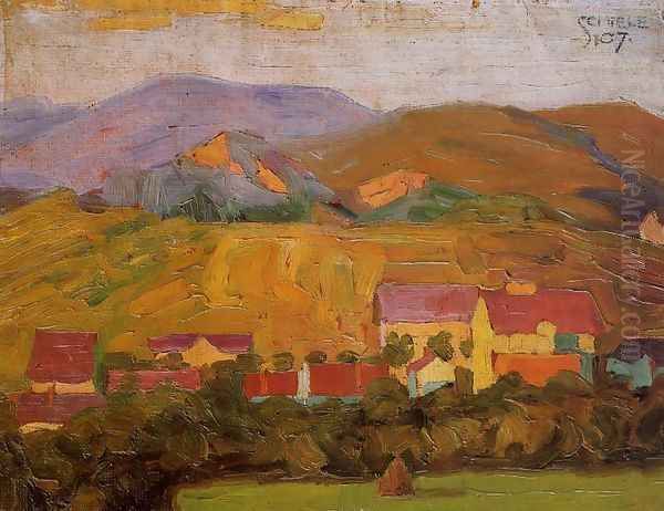 Village With Mountains - view 1