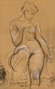 Seated Nude by Pierre-Cecile Puvis De Chavannes