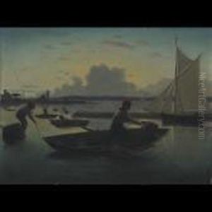 Fishermen Digging For Clams by Pierre-Cecile Puvis De Chavannes
