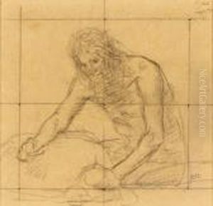 Etude D'homme A Genoux by Pierre-Cecile Puvis De Chavannes