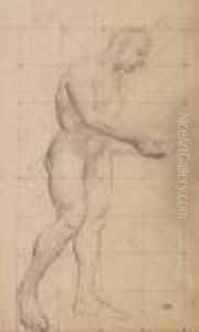 Academie D'homme Avec Mise Au Carreau by Pierre-Cecile Puvis De Chavannes