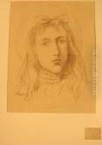 Tete De Jeune Fille. Vers 1896. by Pierre-Cecile Puvis De Chavannes