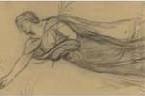 Study For An Allegorical Figure: A Muse by Pierre-Cecile Puvis De Chavannes