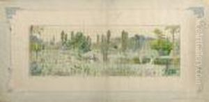Projet D'une Fresque En Ceramique De Sarreguemines. by Pierre-Cecile Puvis De Chavannes