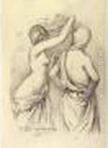 Deux Femmes Drapees. by Pierre-Cecile Puvis De Chavannes