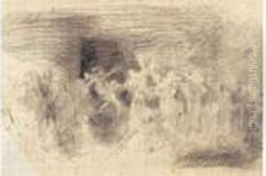 Etude Pour " Le Bois Sacre, Cher Aux Arts Et Aux Muses " by Pierre-Cecile Puvis De Chavannes