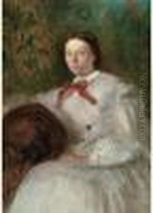 Portrait De La Niece De L'artiste by Pierre-Cecile Puvis De Chavannes