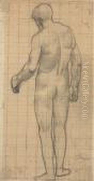 A Man Seen From Behind, Turned To The Left - view 1