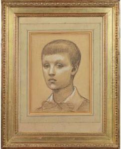 Portrait De Jeune Homme. by Pierre-Cecile Puvis De Chavannes