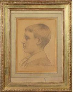 Jeune Homme De Profil, 1880. Jeune Homme De Profil, 1880.
