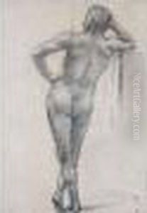 Homme Nu De Dos by Pierre-Cecile Puvis De Chavannes