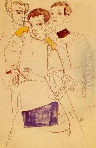 Triple Self Portrait by Egon Schiele