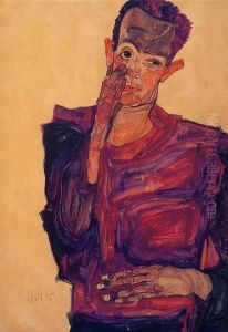 Self Portrait With Hand To Cheek
