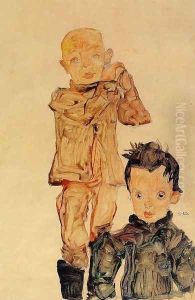 Two Boys by Egon Schiele