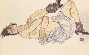 Reclining Female Nude by Egon Schiele