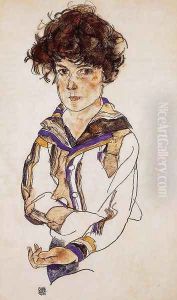 Portrait Of A Boy by Egon Schiele
