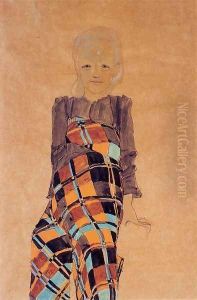 Seated Girl by Egon Schiele