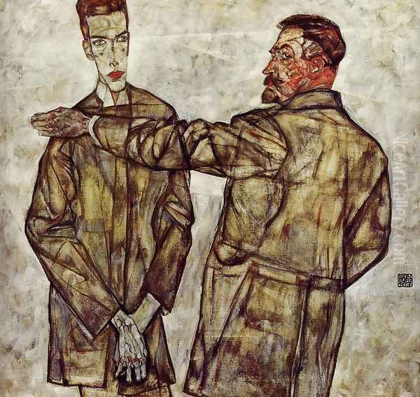 Double Portrait Aka Chief Inspector Heinrich Benesch And His Son Otto - view 1