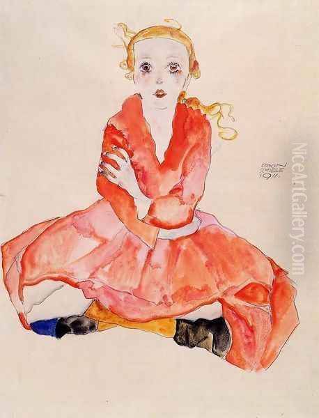 Seated Girl Facing Front - view 1