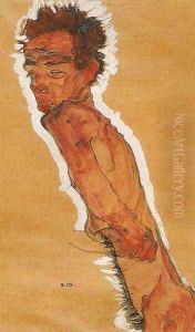 Self-Portrait Nude by Egon Schiele