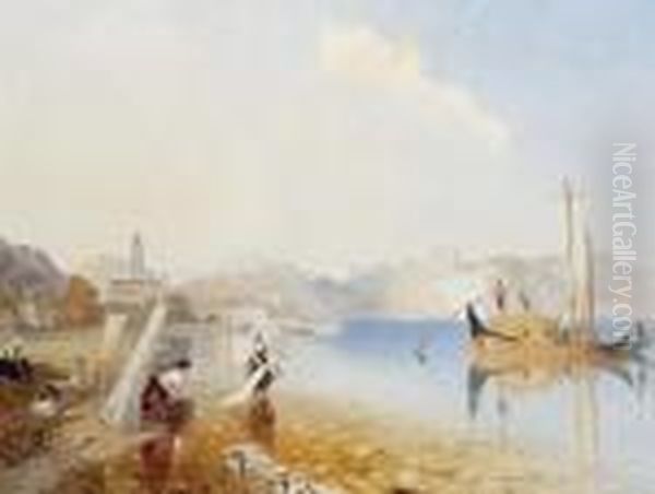 Fishing On An Italian Lake - view 1