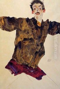 Self Portrait With Outstretched Arms by Egon Schiele