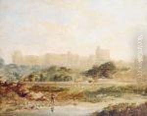 A View Of Windsor Castle by James Baker Pyne