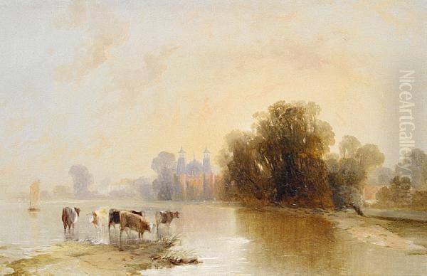 Eton College Seen From The Thames - view 1