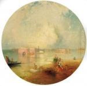 Clam Diggers On An Island Off Venice by James Baker Pyne