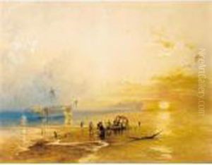 Brigg Ashore On The Sandbanks Off Beaumaris