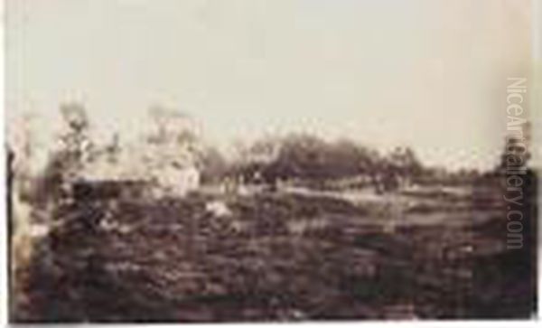 Rural Scene And Herstmonceux Castle, Two Studies, 1850s - view 1