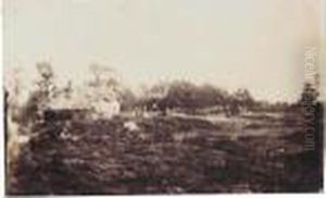 Rural Scene And Herstmonceux Castle, Two Studies, 1850s by James Baker Pyne