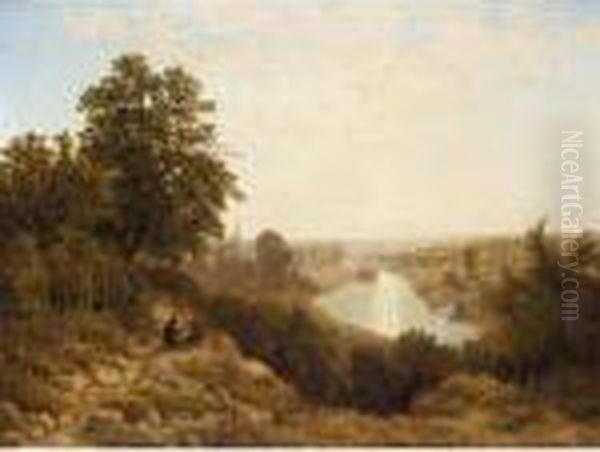Sunset Over River Landscape - view 1