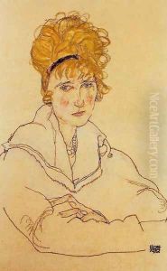 Portrait Of Edith Schiele by Egon Schiele