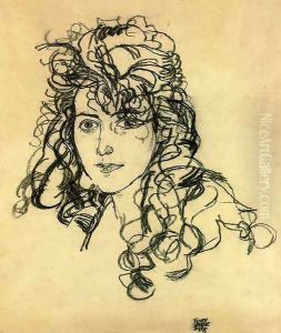 Madchenkopf by Egon Schiele