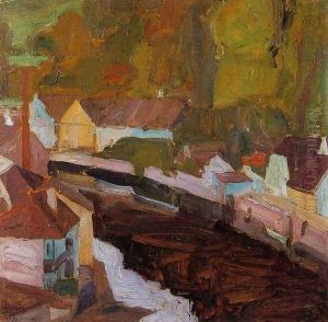 Village By The River II by Egon Schiele