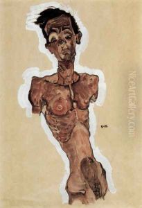 Nude, Self-portrait 2 by Egon Schiele