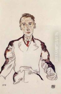 Portrait Of Dr Heinrich Reiger by Egon Schiele