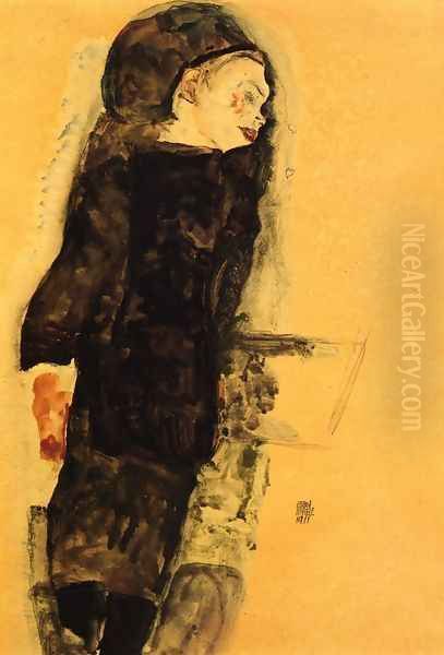 Reclining Girl With Round Head - view 1