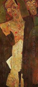 Prophets Aka Double Self Portrait by Egon Schiele